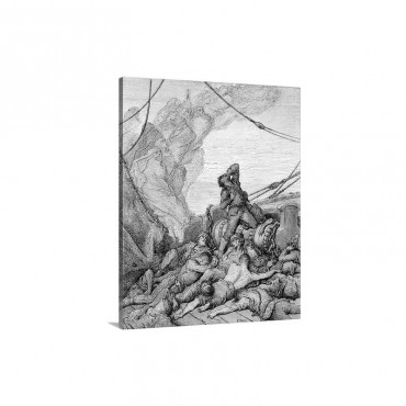 After The Original Drawing By Gustave Dore For The Rime Of The Ancient Mariner 1885 Wall Art - Canvas - Gallery Wrap