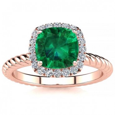 Alyssa Emerald Ring - Rose Gold