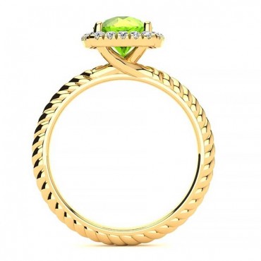 Alyssa Peridot Ring - Yellow Gold