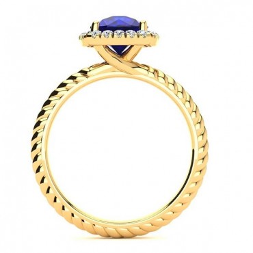 Alyssa Sapphire Ring - Yellow Gold