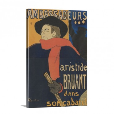 Ambassadeurs Aristide Bruant 1892 Wall Art - Canvas - Gallery Wrap
