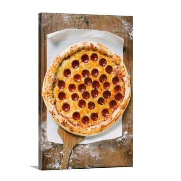 American Style Pepperoni Pizza Wall Art - Canvas - Gallery Wrap