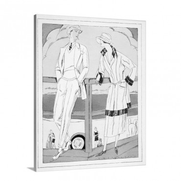 Ammeer Outfits By Gerard Bresser From Styl Pub 1922 Pochoir Print Wall Art - Canvas - Gallery Wrap