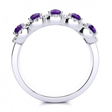 Amy Amethyst Ring - White Gold