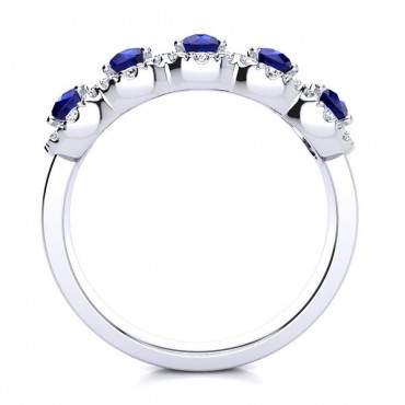 Amy Sapphire Ring - White Gold