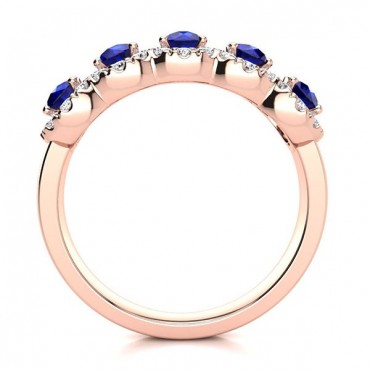 Amy Sapphire Ring - Rose Gold