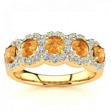 Amy Yellow Citrine Ring - Yellow Gold