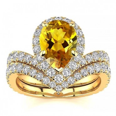 Anna Citrine Ring - Yellow Gold