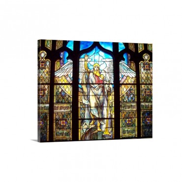 Angel Of The Resurrection Stained Glass Window By Louis Comfort Tiffany Wall Art - Canvas - Gallery Wrap