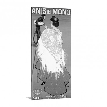 Anis Del Mono Vintage Poster Wall Art - Canvas - Gallery Wrap