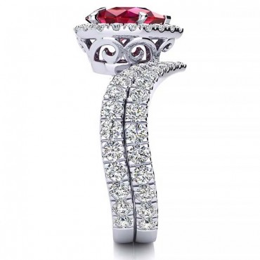 Anna Ruby Ring - White Gold