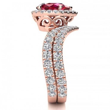 Anna Ruby Ring - Rose Gold