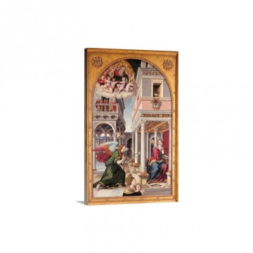 Annunciation By Vincenzo Pagani 1532 Wall Art - Canvas - Gallery Wrap