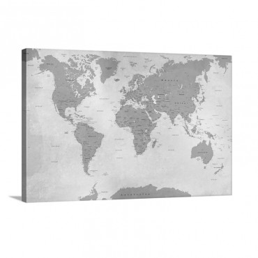 Antique Style World Map Wall Art - Canvas - Gallery Wrap