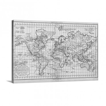 Antique Map Of The World Wall Art - Canvas - Gallery Wrap