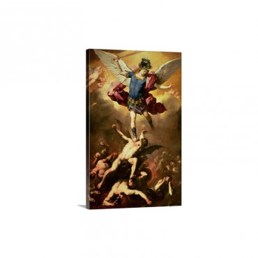 Archangel Michael Overthrows The Rebel Angel C 1660-65 - Canvas - Gallery Wrap