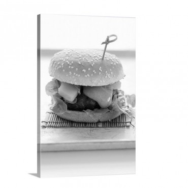 Asian Burger With Pineapple And Curry Sauce Wall Art - Canvas - Gallery Wrap