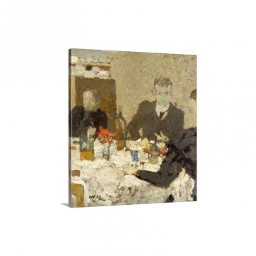 At Table By Edouard Vuillard Wall Art - Canvas - Gallery Wrap