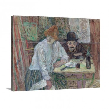 At The Cafe La Mie By Henri De Toulouse Lautrec Wall Art - Canvas - Gallery Wrap