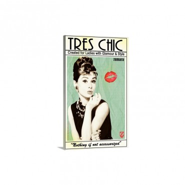Audrey Hepburn Tres Chic Wall Art - Canvas - Gallery Wrap