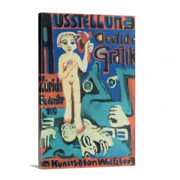 Austellung Deutsche Grafik Im Kunstsalon Wolfsberg C 1921 Wall Art - Canvas - Gallery Wrap