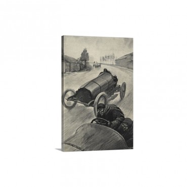Auto Race For The Gordon Bennett International Trophy May 1904 Drawing Wall Art - Canvas - Gallery Wrap