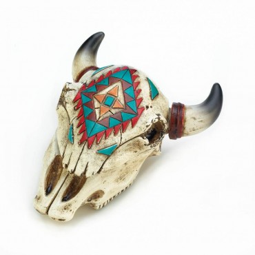 Aztec Ox Skull Trinket Box