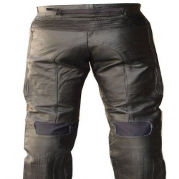 V-Pilot Style Motorcycle Leather Pants