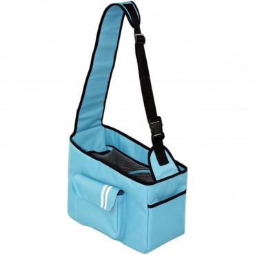 Fashion Back-Supportive Over-The-Shoulder Fashion Pet Carrier - Blue 