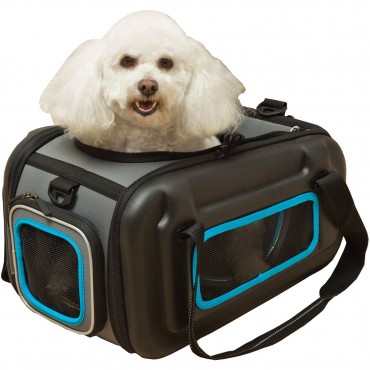 The Airline Approved Collapsible Lightweight Ergo Stow-Away Contoured Pet Carrier 