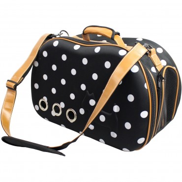 Fashion Dotted Venta-Shell Perforated Collapsible Military Grade Designer Pet Carrier 
