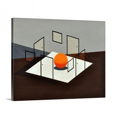 B Orange Wall Art - Canvas - Gallery Wrap