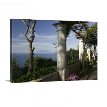 Balcony Overlooking The Sea Villa San Michele Capri Naples Campania Italy Wall Art - Canvas - Gallery Wrap