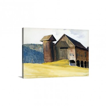 Barn And Silo Vermont By Edward Hopper Wall Art - Canvas - Gallery Wrap