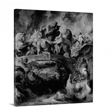 Battle Of The Amazons And Greeks Detail C 1617 Wall Art - Canvas - Gallery Wrap