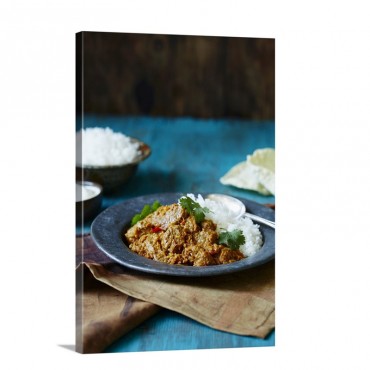 Beef Curry With Rice India Wall Art - Canvas - Gallery Wrap