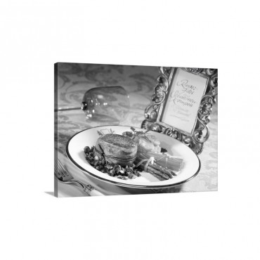 Beef Filet With Shallot Compote And Bunch Of Vegetables Wall Art - Canvas - Gallery Wrap
