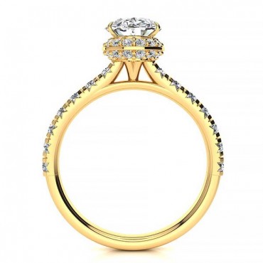 Bethany Moissanite Ring - Yellow Gold