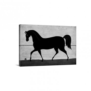 Black Horse Wall Art - Canvas - Gallery Wrap