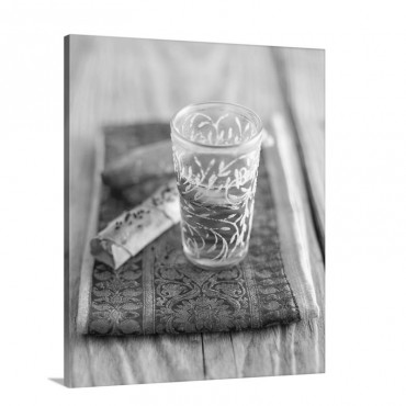Black Tea In A Glass And A Yufka Dough Roll Orient Wall Art - Canvas - Gallery Wrap