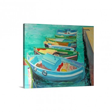Blue Boats 2003 Wall Art - Canvas - Gallery Wrap