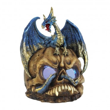 Blue Dragon And Skull Statue