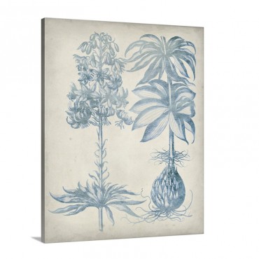 Blue Fresco Floral I Wall Art - Canvas - Gallery Wrap
