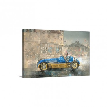 Blue And Yellow Maserati Of Bira Wall Art - Canvas - Gallery Wrap
