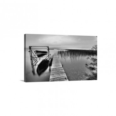 Boat On The Launch At The Dock Wall Art - Canvas - Gallery Wrap