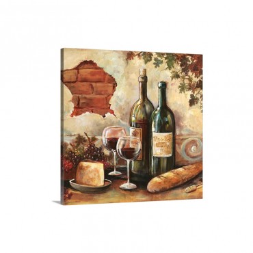 Bountiful Wine Square I I Wall Art - Canvas - Gallery Wrap