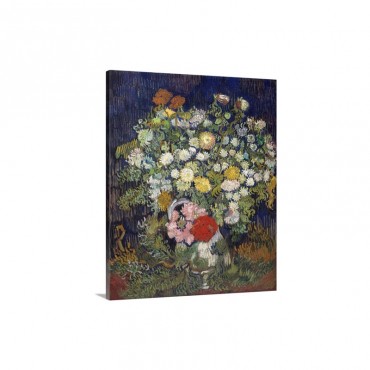 Bouquet Of Flowers In A Vase By Vincent Van Gogh Wall Art - Canvas - Gallery Wrap