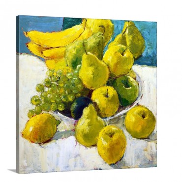 Bowl Of Fruit Wall Art - Canvas - Gallery Wrap