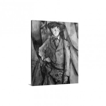Boy In A Red Waistcoat By Paul Cezanne Wall Art - Canvas - Gallery Wrap