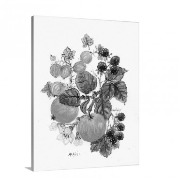 Brambles Apples And Grapes Wall Art - Canvas - Gallery Wrap